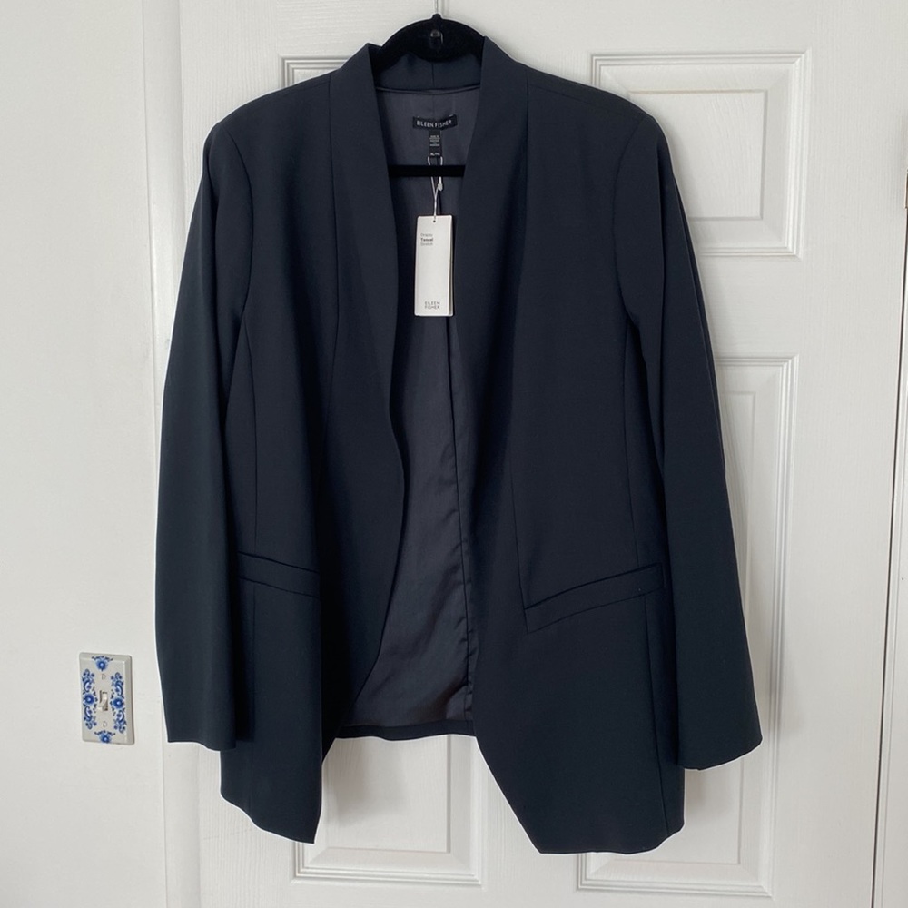 Eileen Fisher tencel stretch blazer - Picture 2 of 4